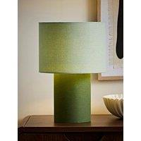 Valuelights Bobby Green Colour Clash Duo Fabric Table Lamp