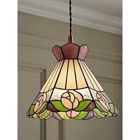 Valuelights Evelyn Tiffany Rose Glass Easy Fit Ceiling Pendant Light Lamp Shade