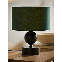 Valuelights Anthony Candlestick Table Lamp With Forest Green Drum Lamp Shade