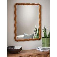 The Very Collection Wood Wiggle Rectangle Mirror 56X71Cm