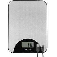 Salter Stainless Steel Recharable Kitchen Scale