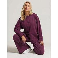 Yours Curve Button Cardigan - Red