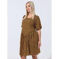 Yours Curve Check Mini Dress - Black