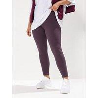Yours Curve Ribbed Legging - Purple
