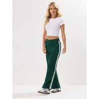 Pixiegirl Petite Side Stripe Tape Wide Leg Trouser - Green