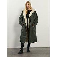 Long Tall Sally Borg Lined Changing Robe - Green