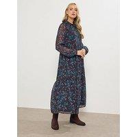 Long Tall Sally Floral Midaxi Chiffon Dress - Purple