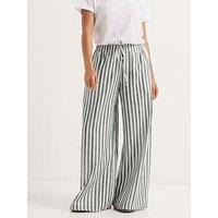 Pixiegirl Petite Stripe Wide Leg Trouser - Grey