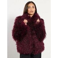 Pixiegirl Petite Faux Fur Coat - Red
