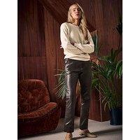 Long Tall Sally Premium Leather Trouser 34" - Brown