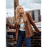 Long Tall Sally Premium Suede Jacket - Brown