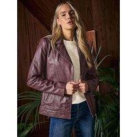 Long Tall Sally Premium Leather Jacket - Red