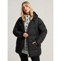 Yours Curve Short Sporty Padded Coat - Black