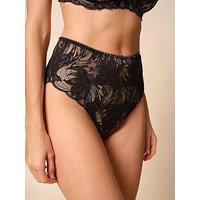 Gossard Lace Soiree High Waist Brief - Black