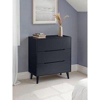 Julian Bowen Alicia 3 Drawer Chest - Anthracite