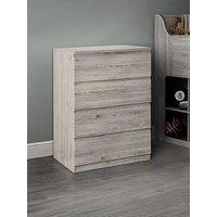 Julian Bowen Noah 4 Drawer Chest- Grey Oak