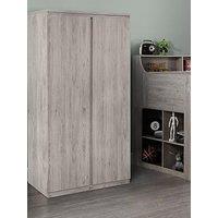 Julian Bowen Noah 2 Door Wardrobe - Grey Oak