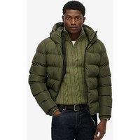 Superdry Hooded Sports Padded Jacket - Green