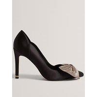 Ted Baker Bow Embellished Heel Court Shoes - Black