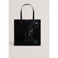 Ted Baker Croc Effect Large Icon Bag - Black