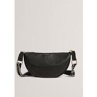 Ted Baker Webbing Leather Half Moon Crossbody Bag