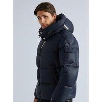 Jack1T Ez Dry Hood Padded Jacket With Detachable Hood - Navy