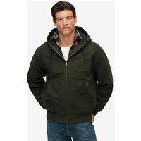 Superdry Canvas Surplus Hadded Jacket - Green