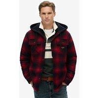 Superdry Surplus Hooded Check Shirt - Red