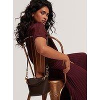 Ted Baker Weave Handle Leather Small Bucket Bag - Brown