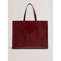 Ted Baker Croc Effect Extra Large Icon Bag - Red