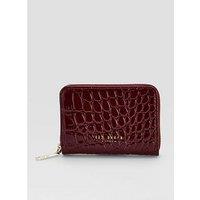 Ted Baker Croc Effect Small Zip Around Wallet - Black