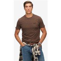 Superdry Essential Logo Embroidered T-Shirt - Brown