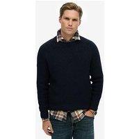 Superdry Chunky Raglan Knitted Jumper - Navy