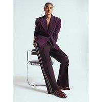 River Island Pinstripe Tailored Jogger - Red