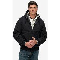 Superdry Canvas Surplus Hadded Jacket - Black