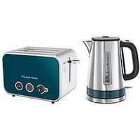 Russell Hobbs Distinctions Kettle And Toaster Bundle - Ocean Blue