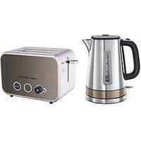 Russell Hobbs Distinctions Kettle And Toaster Bundle - Titanium