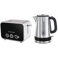 Russell Hobbs Distinctions Kettle And Toaster Bundle - Black