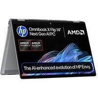 Hp Omnibook X Flip 14-Fk0004Na - Copilot+ Pc - Amd Ryzen Ai 5 - Amd Radeon 840M- 16Gb Ram - 512Gb - 14In - 2K Ips Touchscreen - Silver - Laptop Only