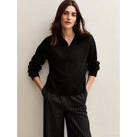 New Look Black Midweight Knit Polo Jumper