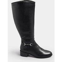Long Tall Sally Metal Trim Riding Boot - Black