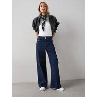 The Very Collection Double Button Ticket Pocket Jeans - Dark Wash