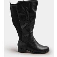 Yours Extra Wide Fit Stretch Knee High Pu Boot