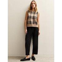 New Look Black Barrel Leg Tailored Trousers