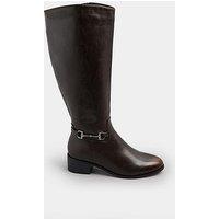 Long Tall Sally Metal Trim Riding Boot - Brown