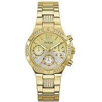 Guess Gold Tone Ladies Watch With Gold Glitz Ombre Dial And Gold Tone Bracelet