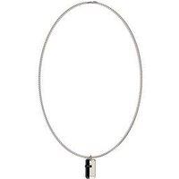 Guess Eclipse Plate Necklace Steel Crystal Black Round - Multi