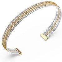 Guess 10Mm Cable Flexi Bangle Steel Crystal White Round - Multi