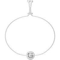 Guess 10Mm G Coin Pave Bracelet Steel Crystal White Round - Multi