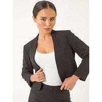 Roman Petite Stretch Bolero Jacket - Black